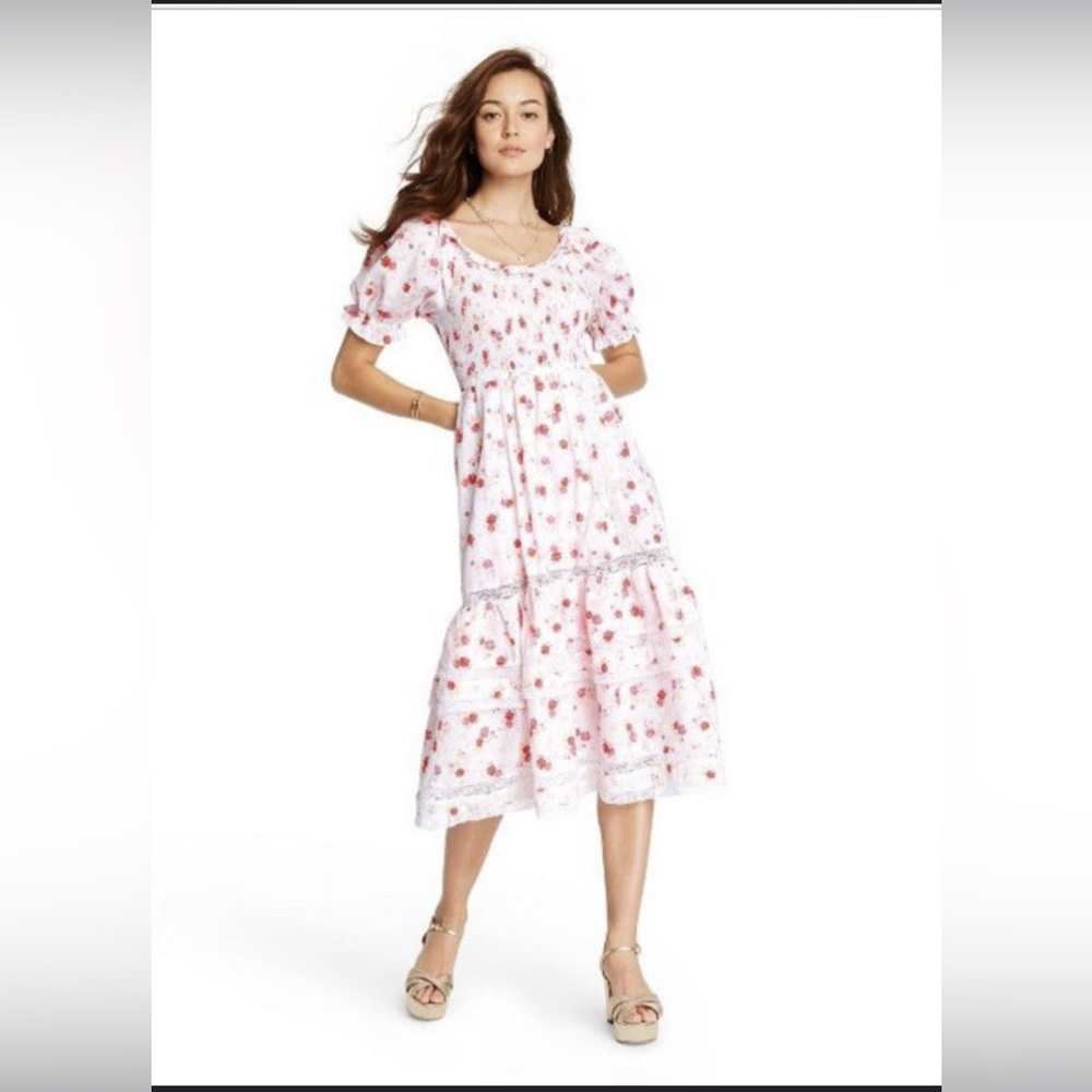 LoveShackFancy white Floral dress